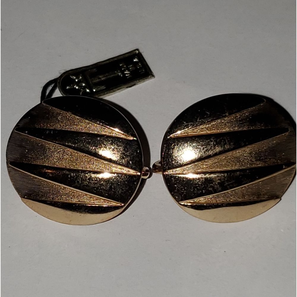 Crown Trifari Gold Earrings 1960s